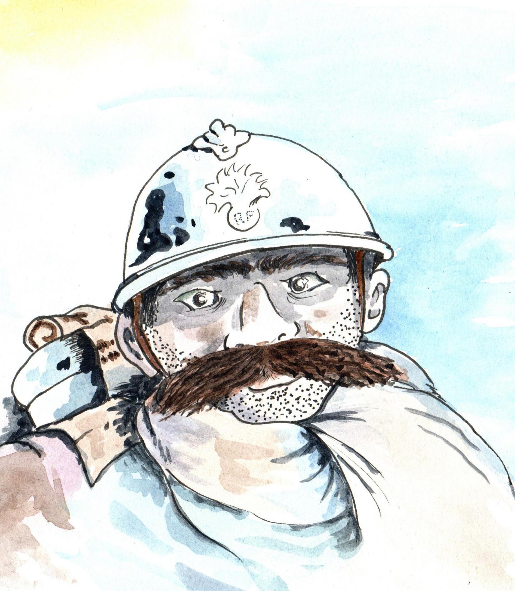 aquarelle couverture trésor du poilu